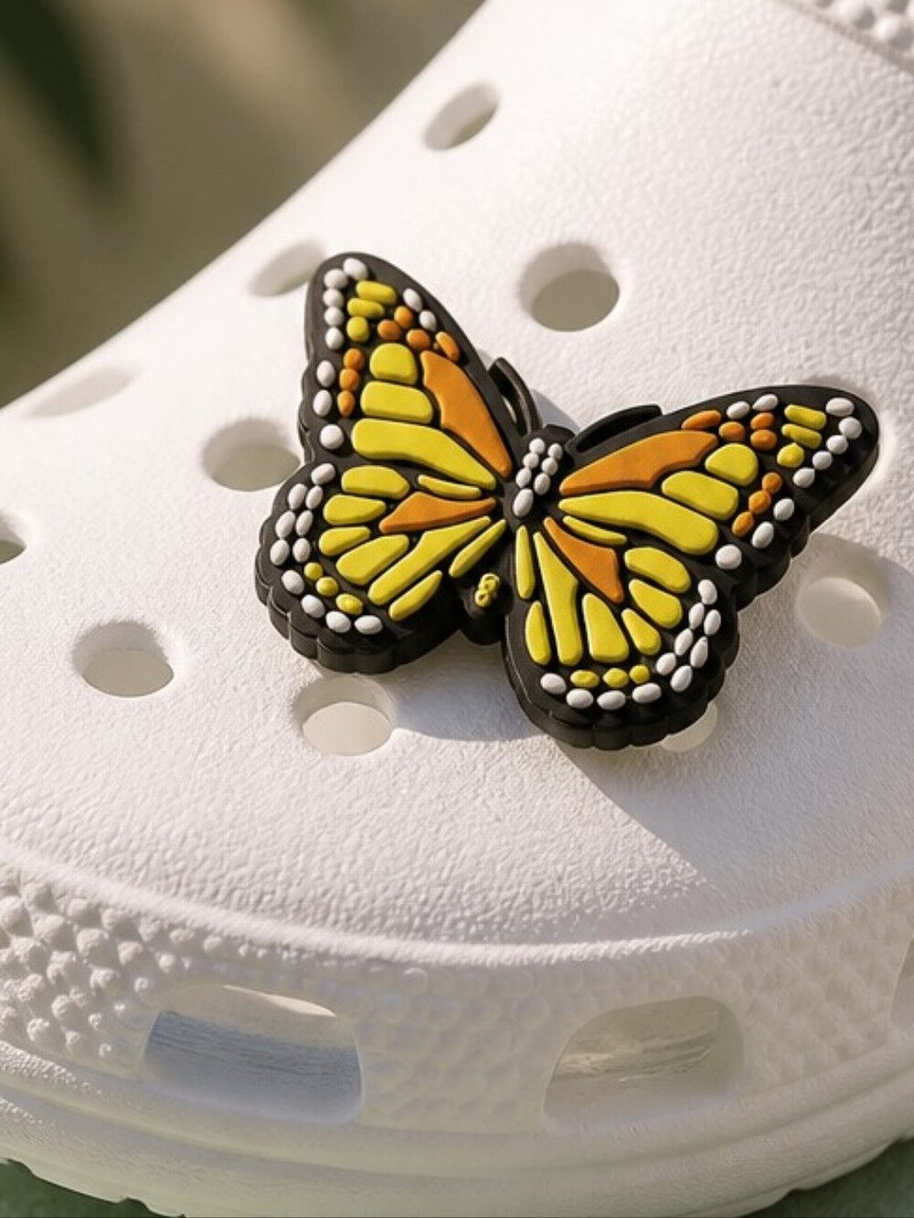 Yellow Butterfly 🦋 Croc Shoe Charm Nature Band Rubber Clog Shoe Jewelry
